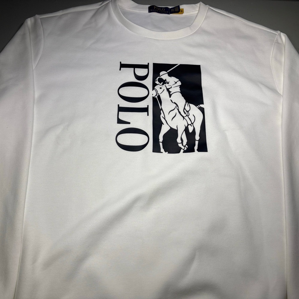 Polo Ralph Lauren Logo Double Knit Crew Sweatshirt Men's Size XXL